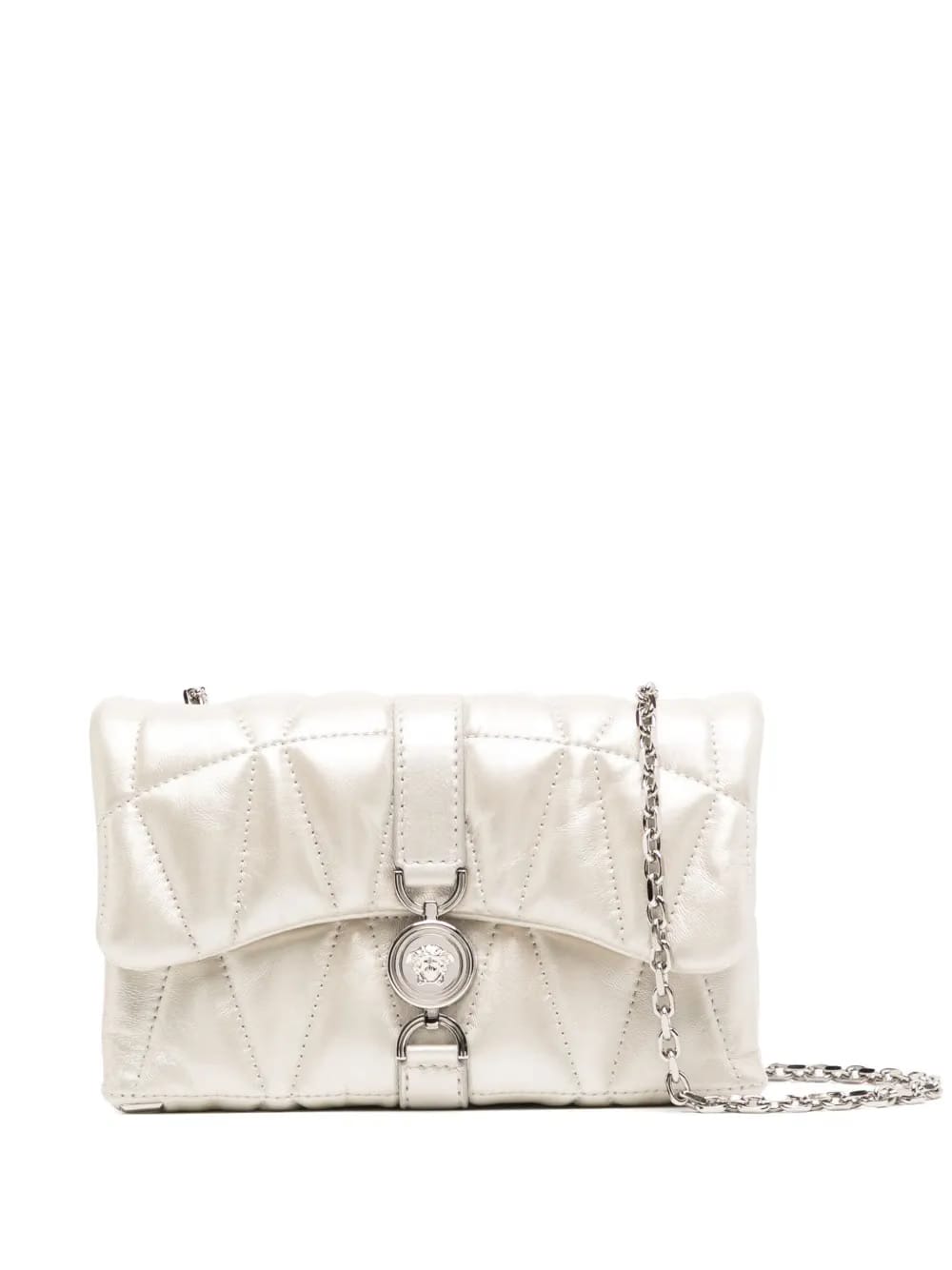 Kleio metallic quilted mini bag