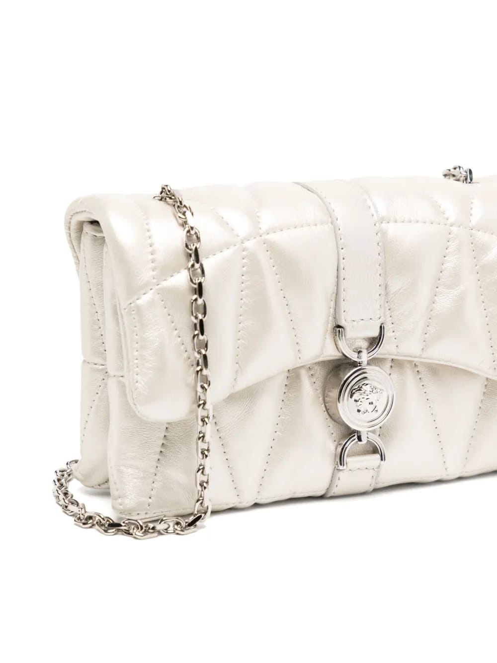 Kleio metallic quilted mini bag