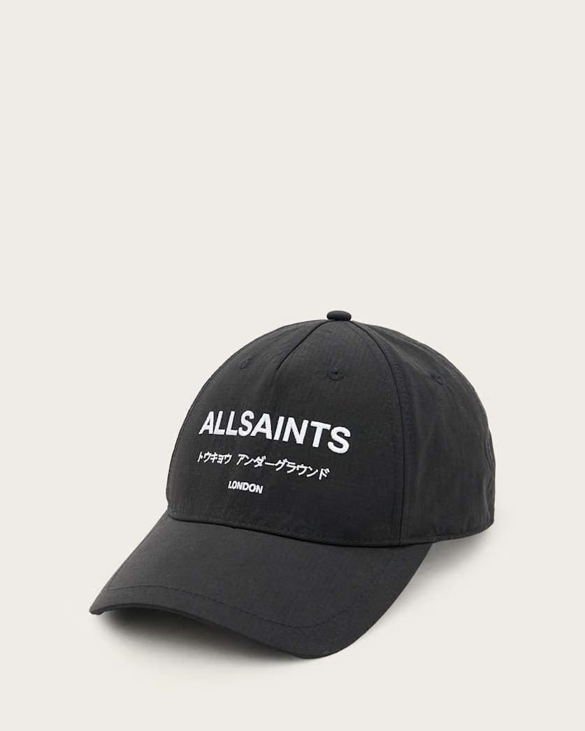 AllSaints Underground Nylon Logo Baseball Cap Women's Black Women's