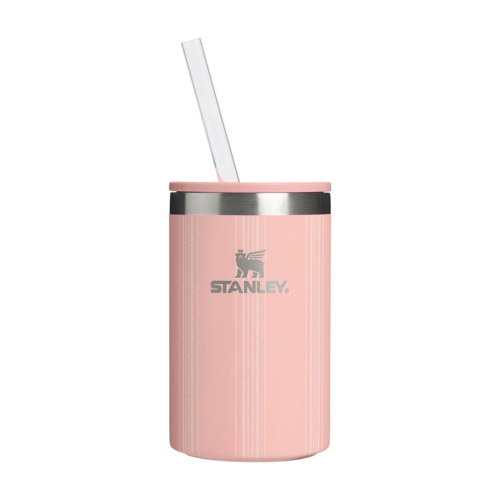 The Everyday Can Cooler Cup | 10 OZ Peach Rose Picnic Stripe