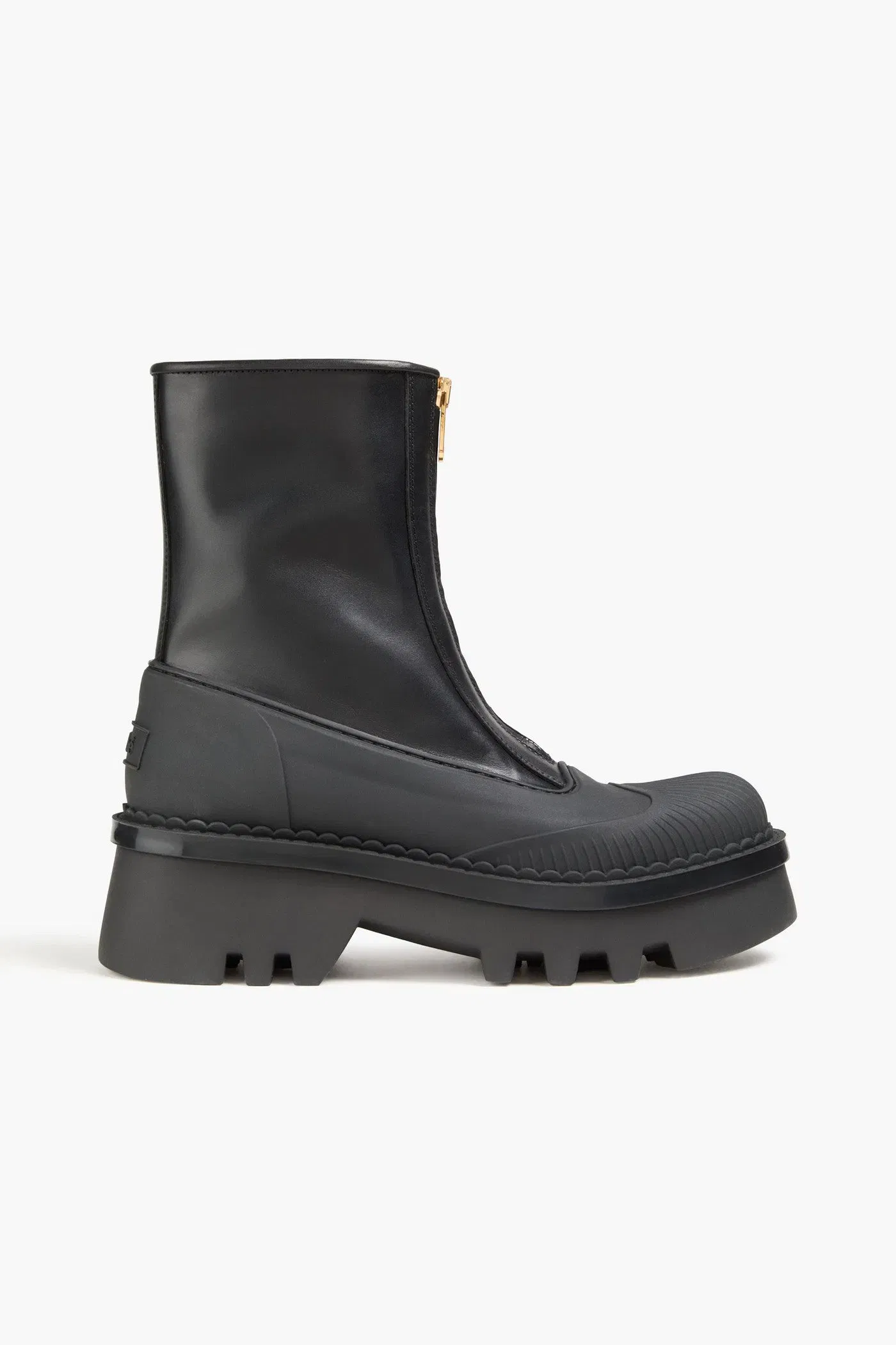 Chlo Raina Tpu-Trimmed Leather Ankle Boots Black Women's