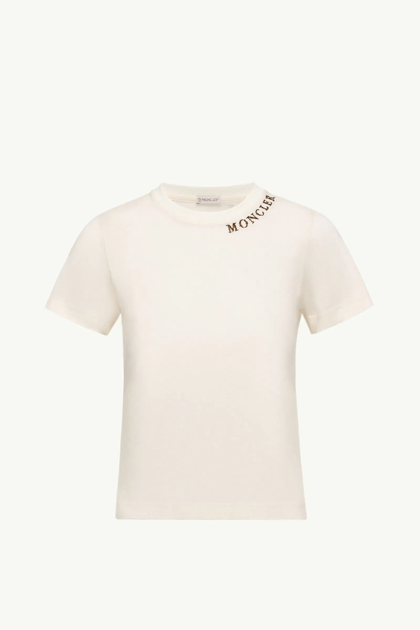 Moncler Sketch Logo Cotton T-Shirt White White