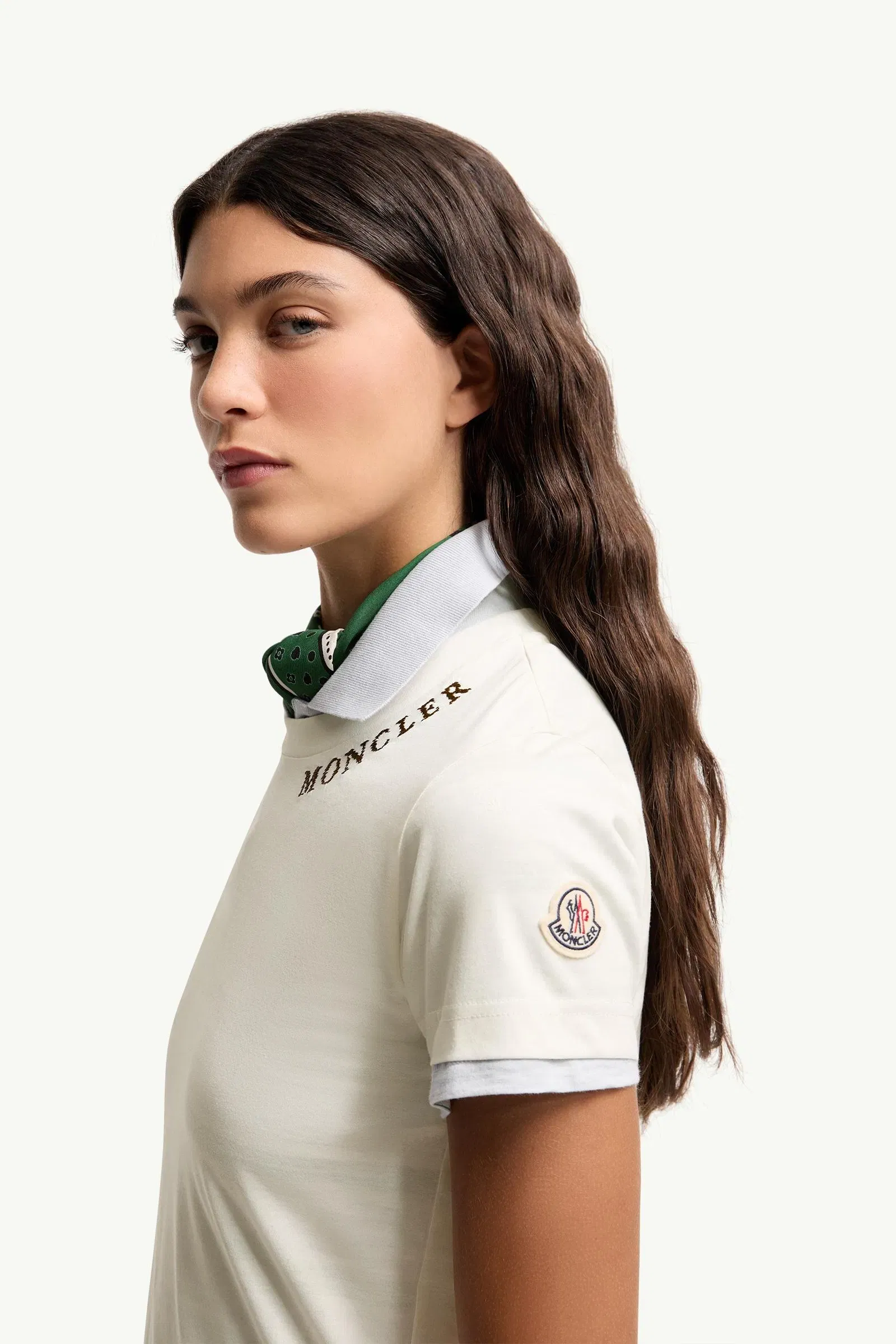 Moncler Sketch Logo Cotton T-Shirt White White