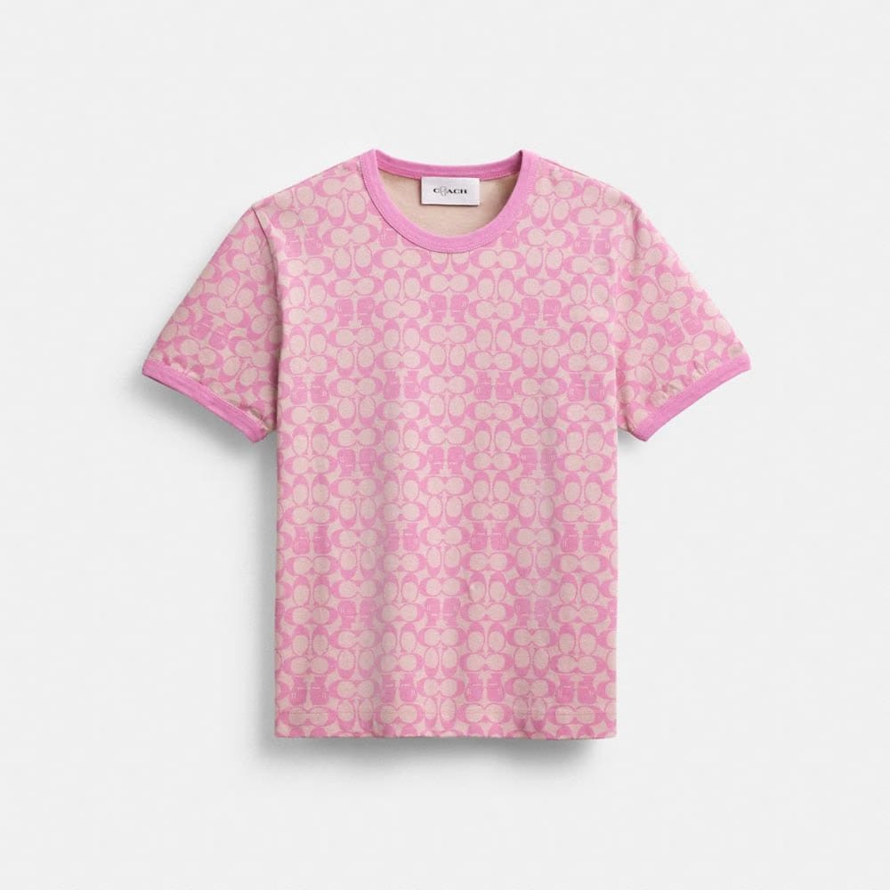 Coach Coach | Brain Dead Signature Ringer T-Shirt Fuschia