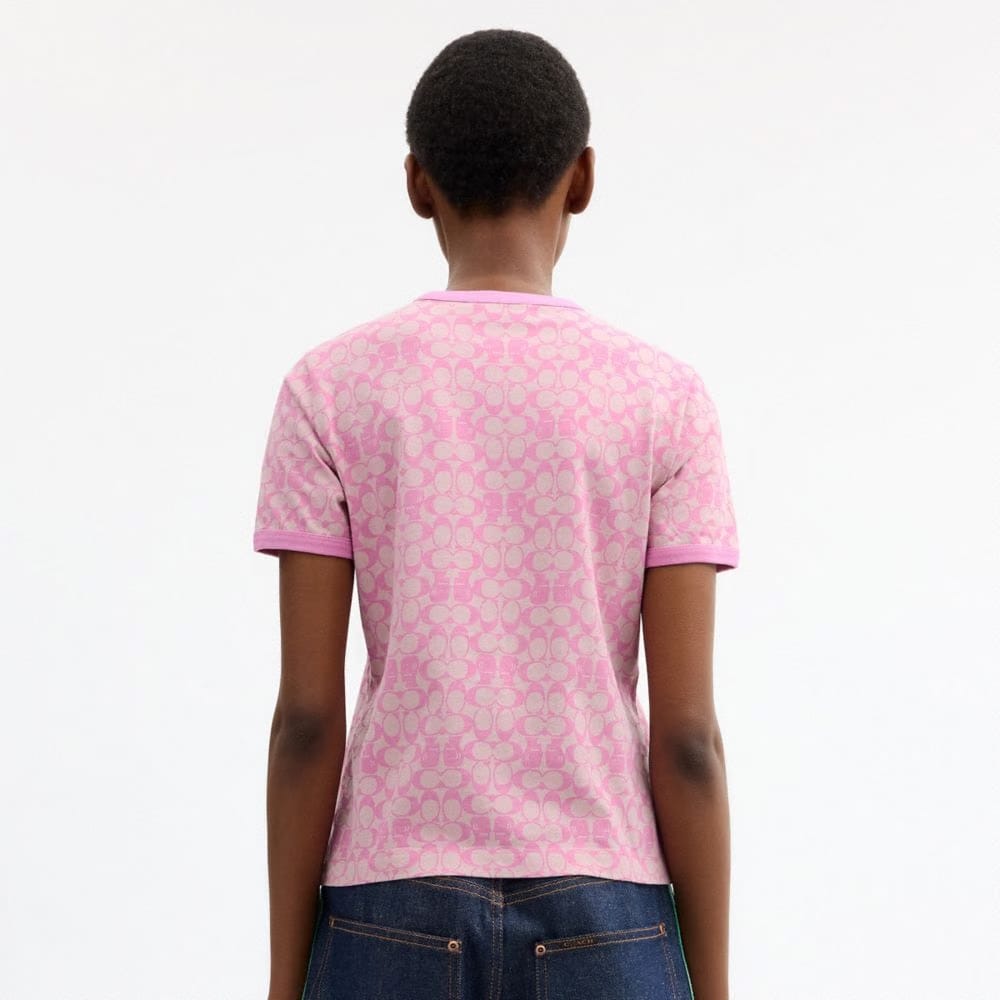 Coach Coach | Brain Dead Signature Ringer T-Shirt Fuschia