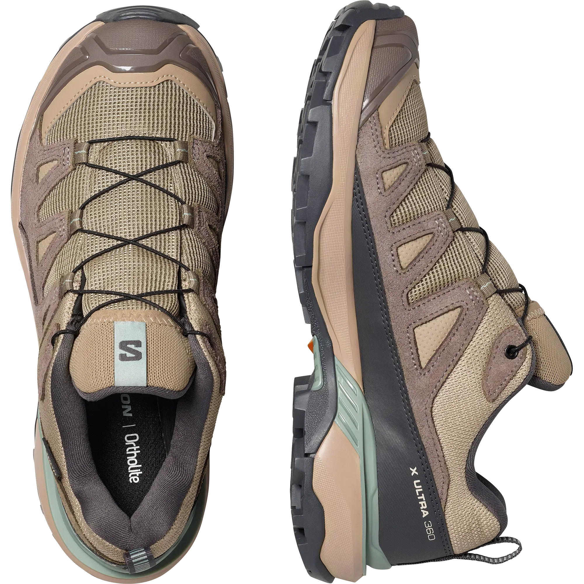 Salomon X Ultra 360 Leather Gore-Tex Hiking & Backpacking Shoes Womens Desert Tan