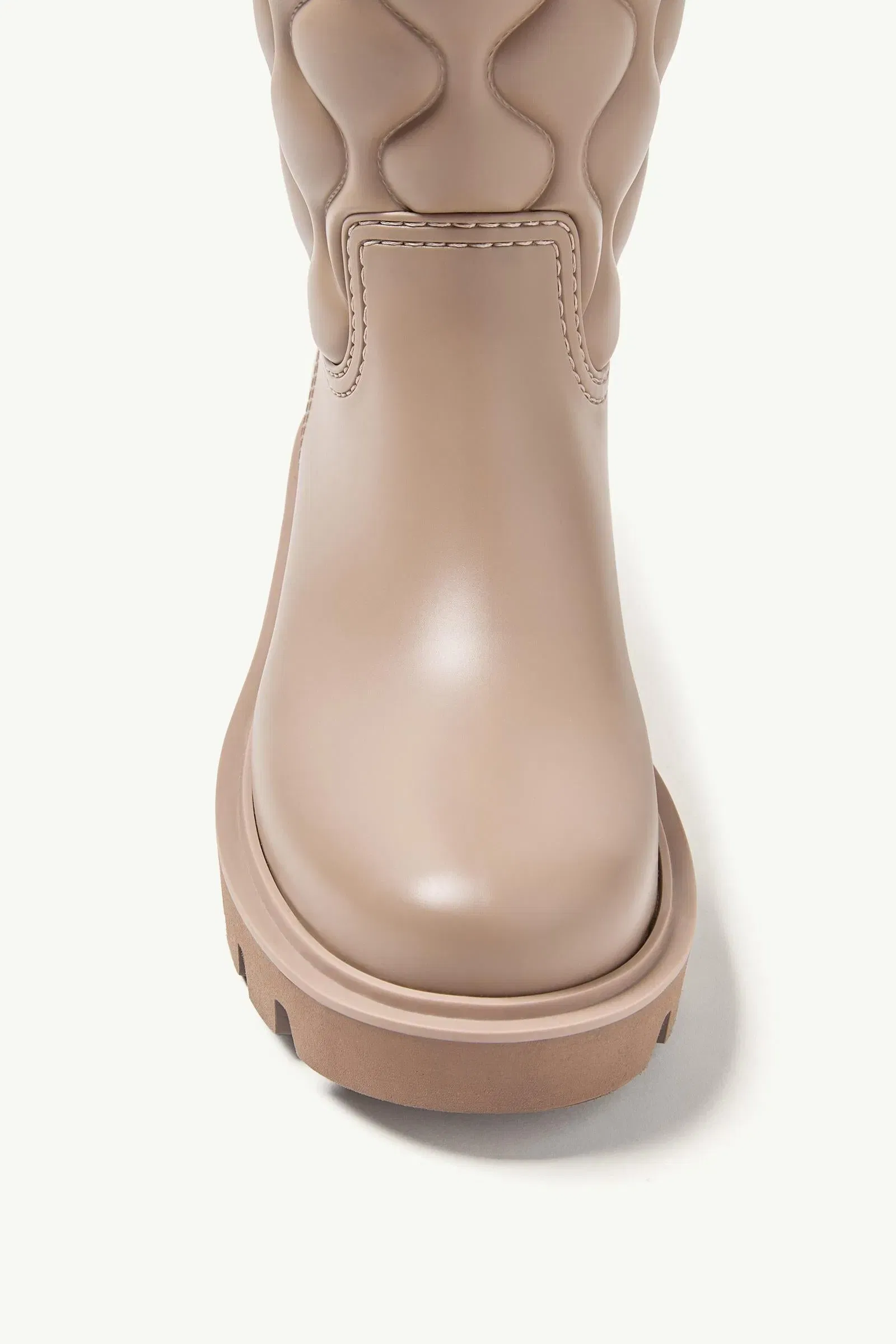 Moncler Kickstream High Rain Boots Grey Beige