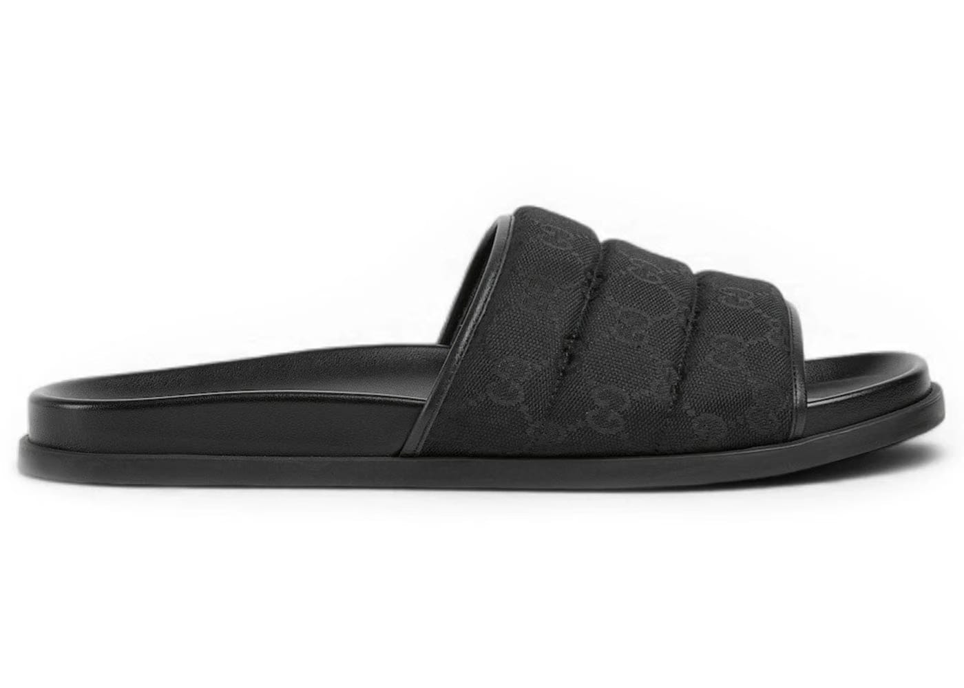 Gucci Padded Slide Black Gg Canvas