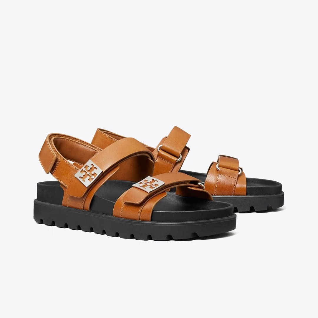 Tory Burch Mellow Sport Sandal CUOIO / PERFECT BLACK / SILVER