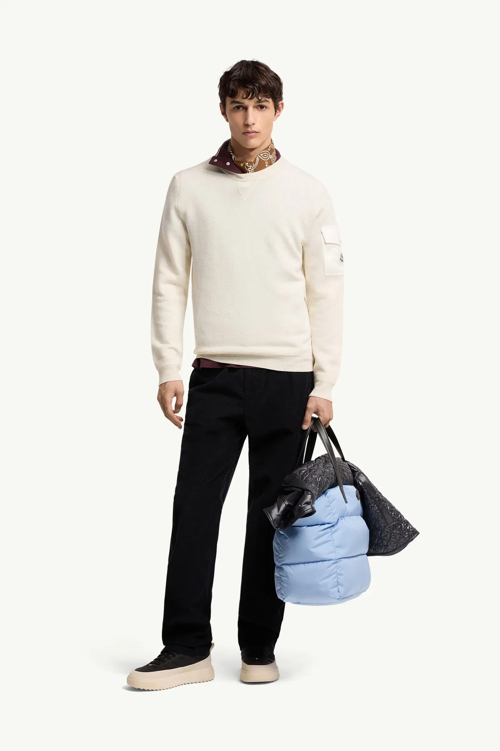 Moncler Wool Sweater White White