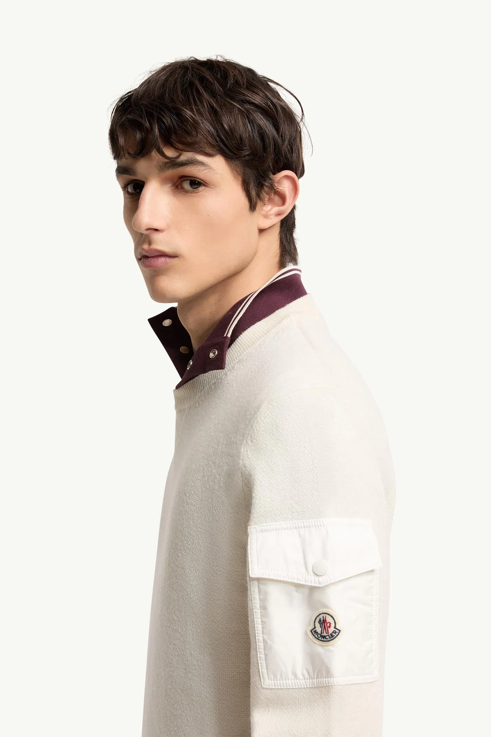 Moncler Wool Sweater White White