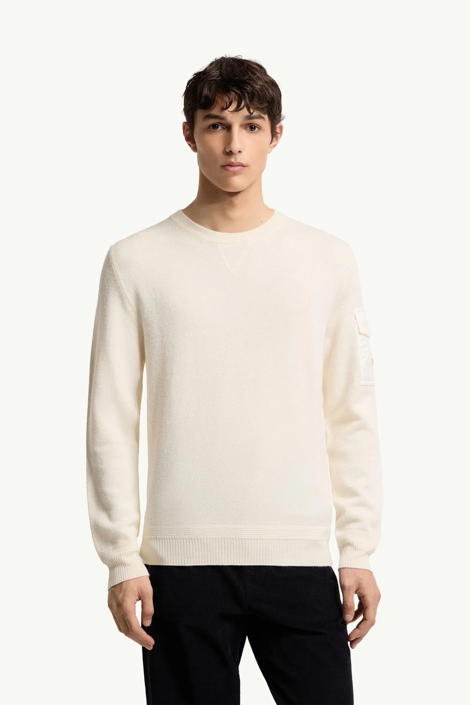 Moncler Wool Sweater White White