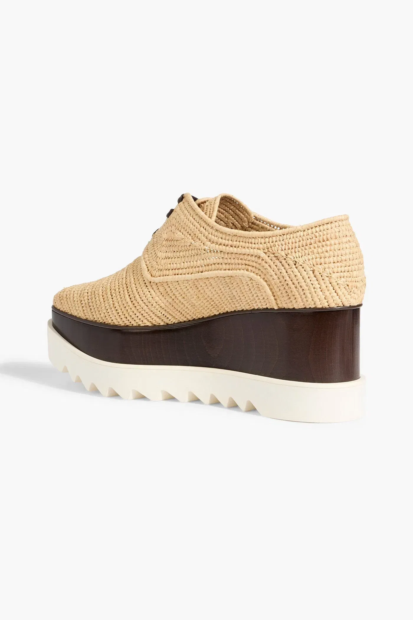Stella Mccartney Elyse Raffia Platform Brogues Neutral Women's