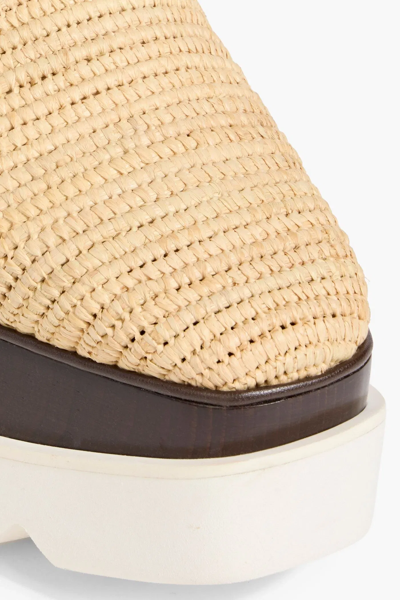 Stella Mccartney Elyse Raffia Platform Brogues Neutral Women's