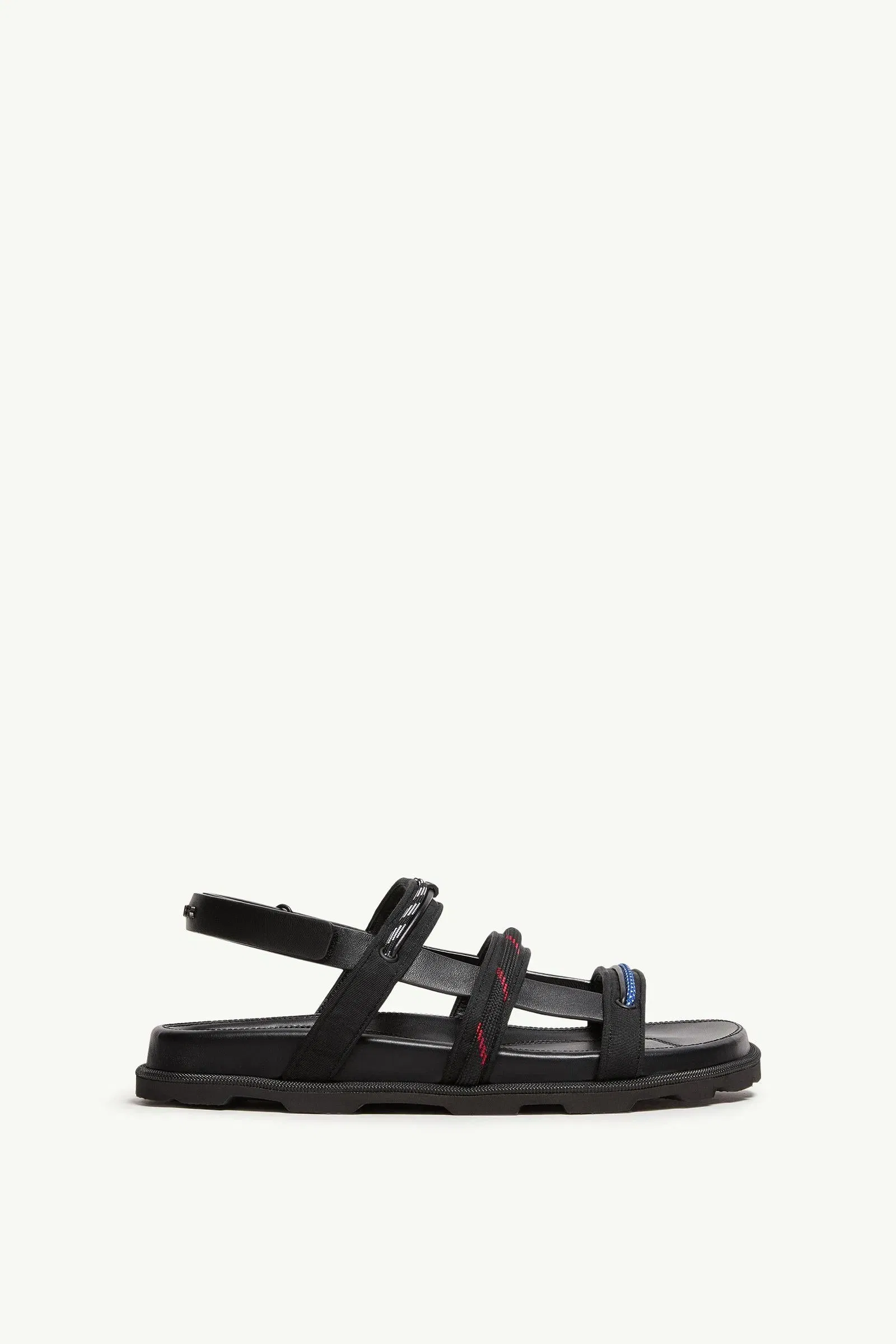 Moncler Vera Isla Leather Sandals Black