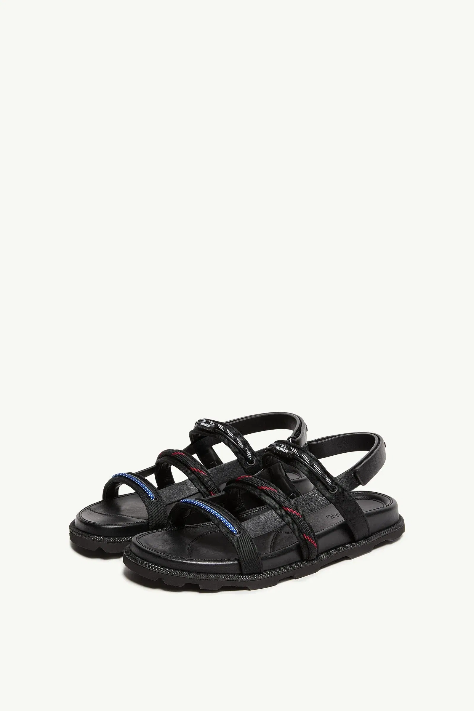 Moncler Vera Isla Leather Sandals Black