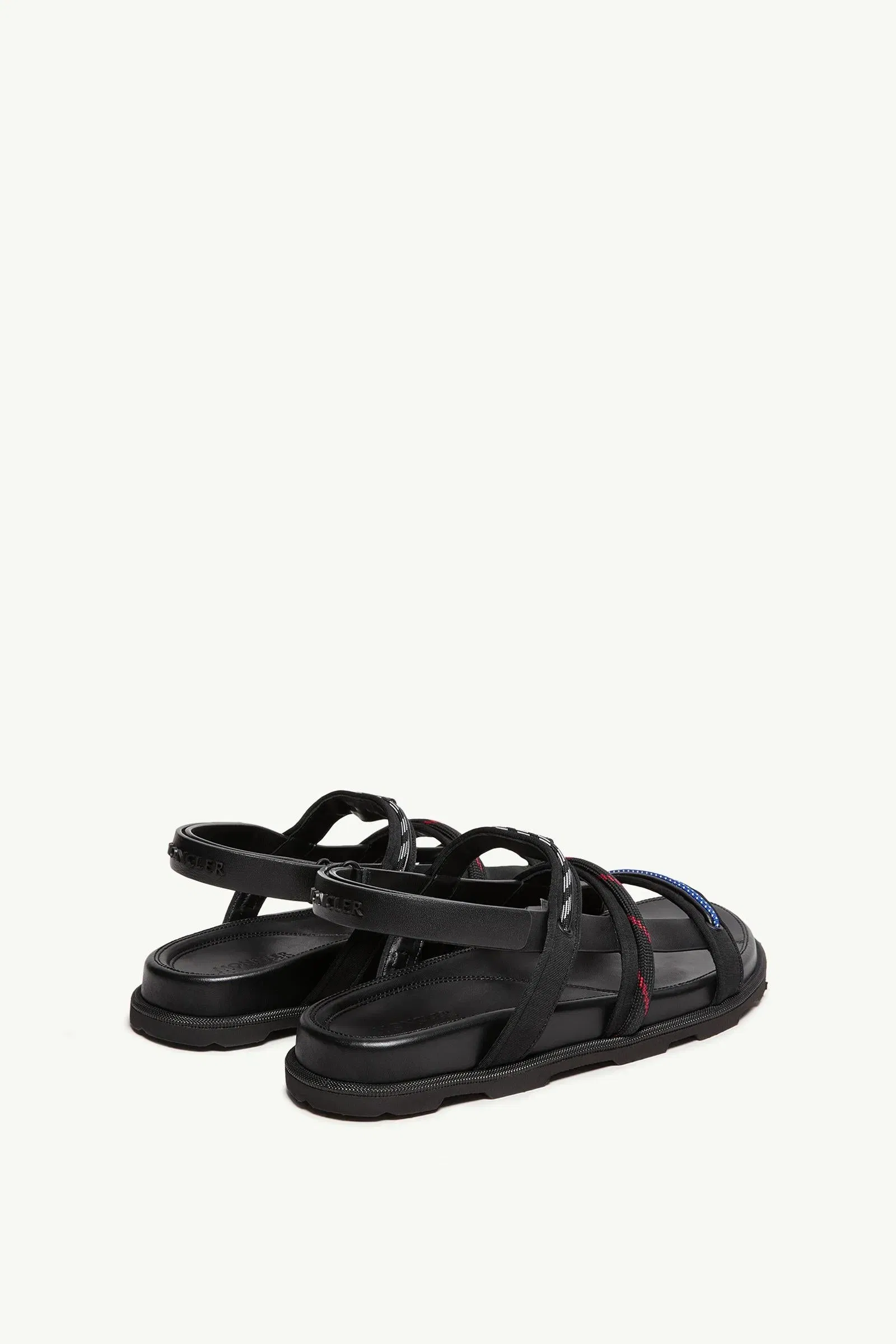 Moncler Vera Isla Leather Sandals Black
