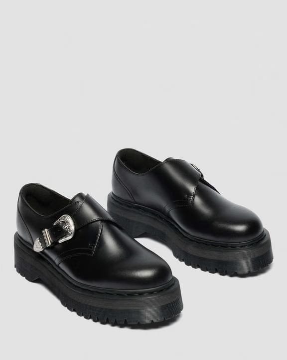 Dr Martens Retro Monk Quad - Mid Grey+Dusty Rose