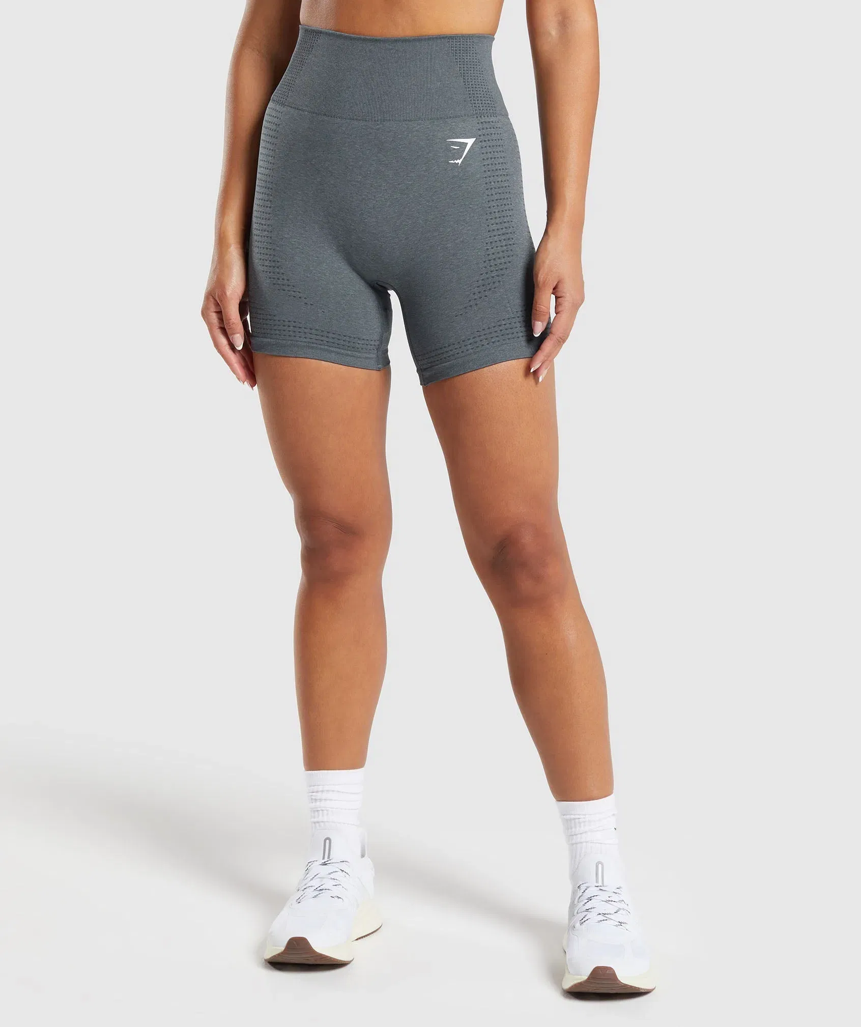 Women's Gymshark Vital Seamless Shorts Strong Grey Marl