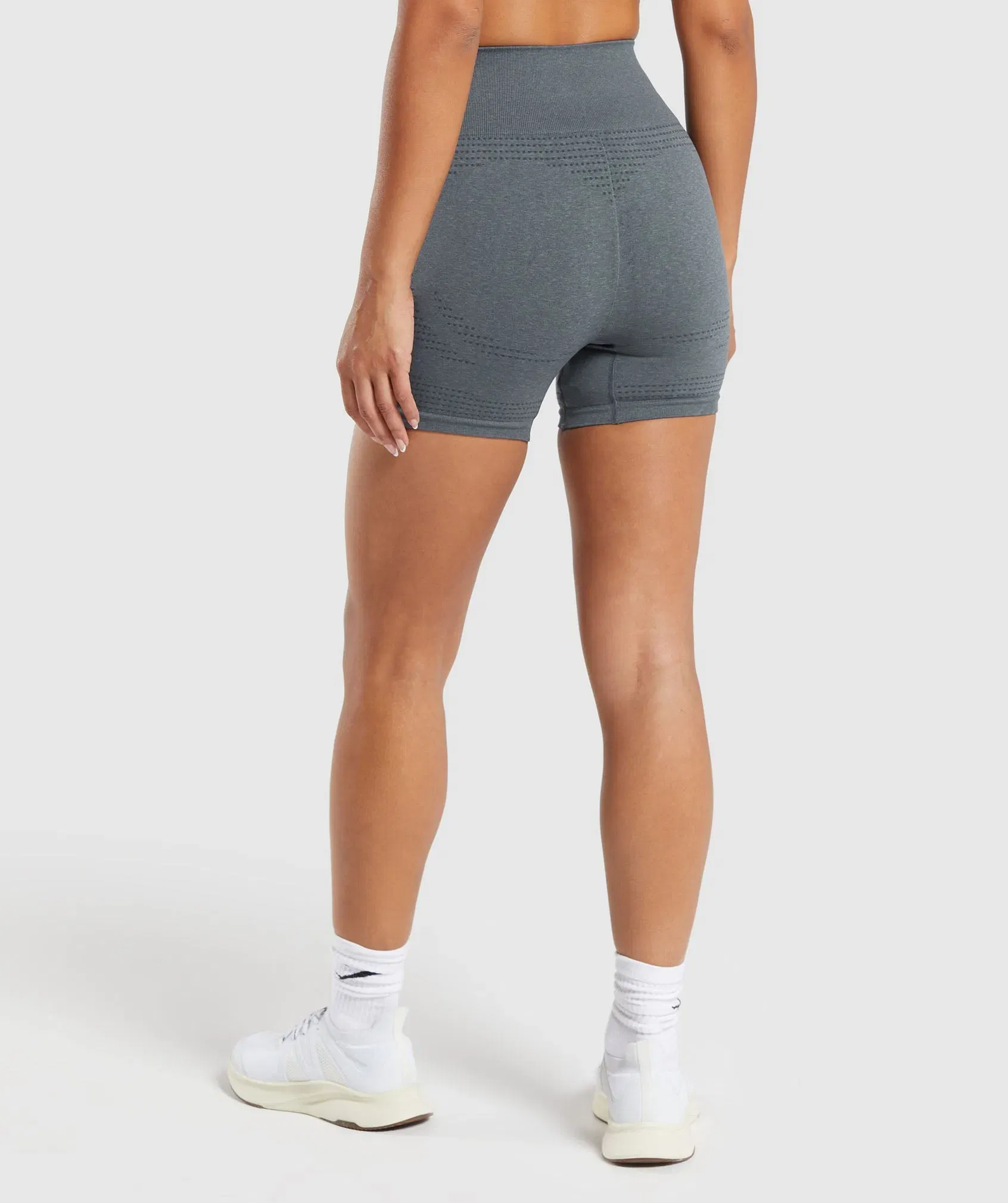 Women's Gymshark Vital Seamless Shorts Strong Grey Marl