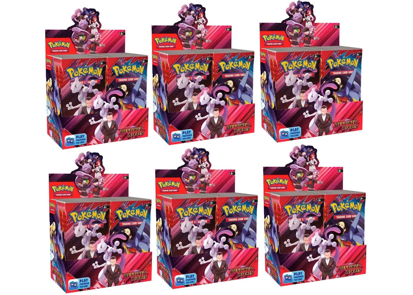 2025 Pokemon Scarlet & Violet Destined Rivals Booster Box 6X Lot