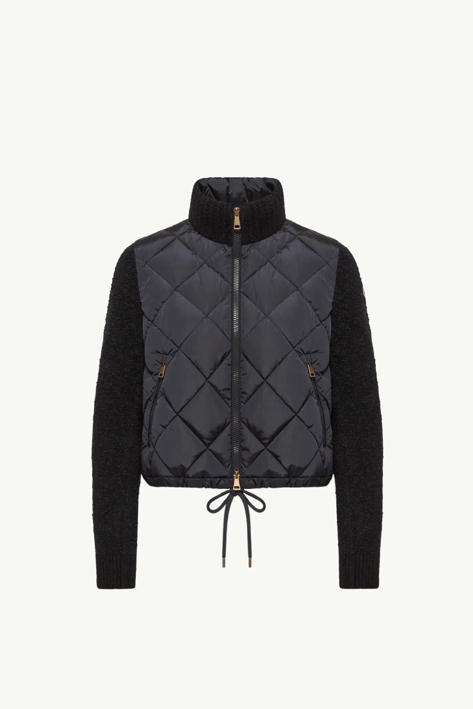 Moncler Cotton Blend Padded Zip-Up Cardigan Navy Blue Navy Blue