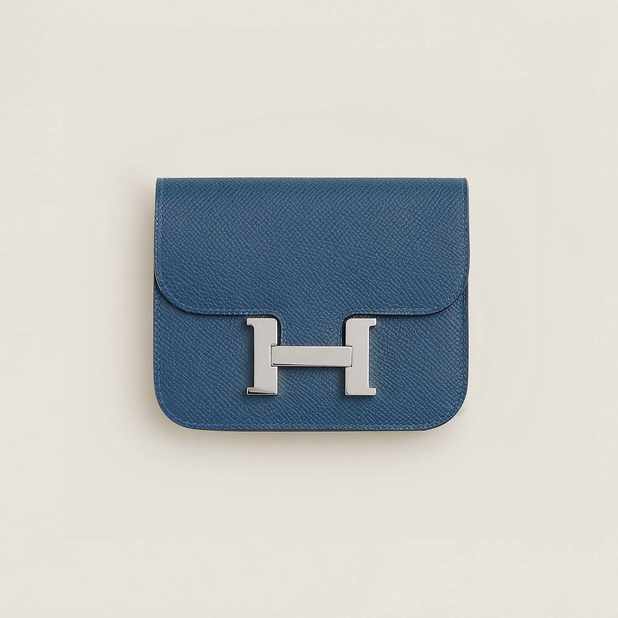 Hermes Constance Slim Wallet Bleu Saphir