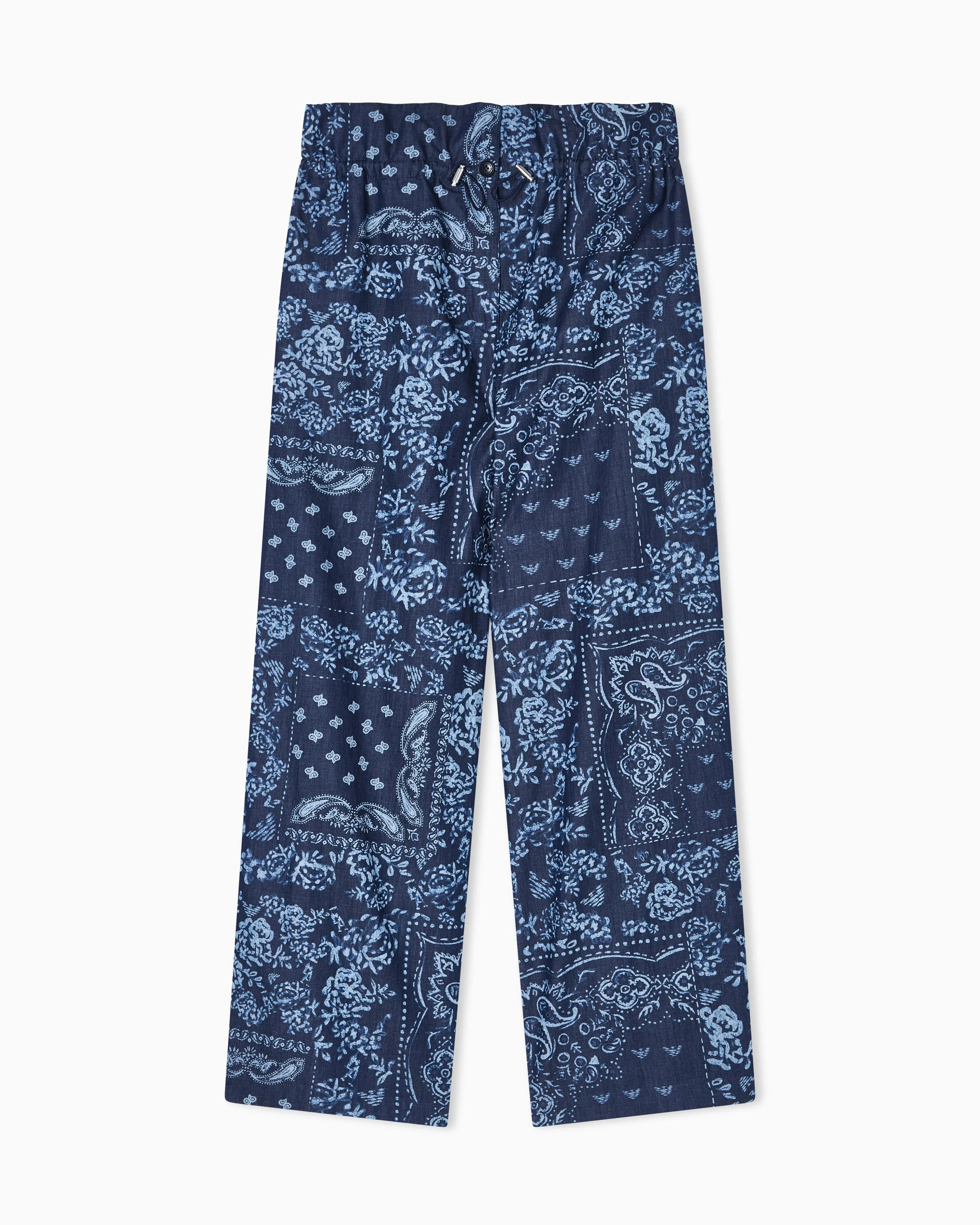 Emporio Armani Chambray trousers with all-over print