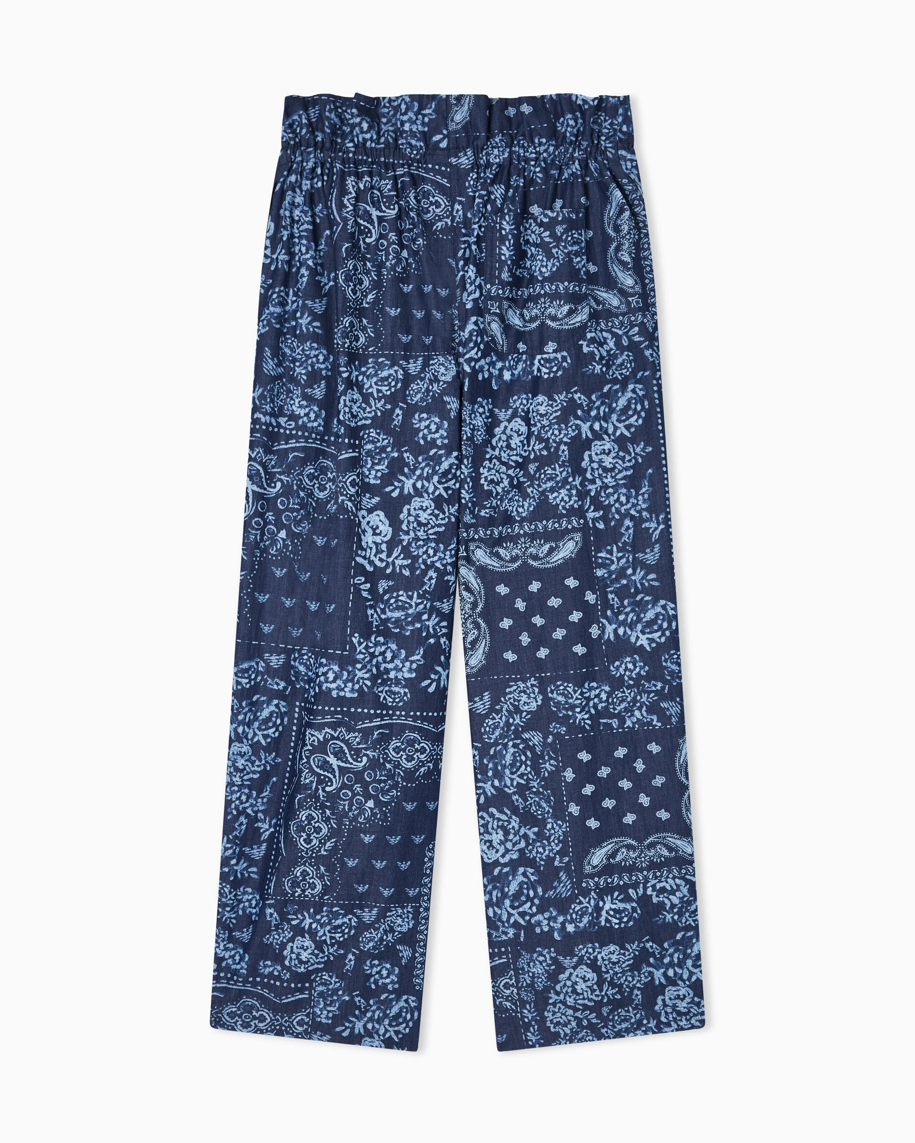 Emporio Armani Chambray trousers with all-over print
