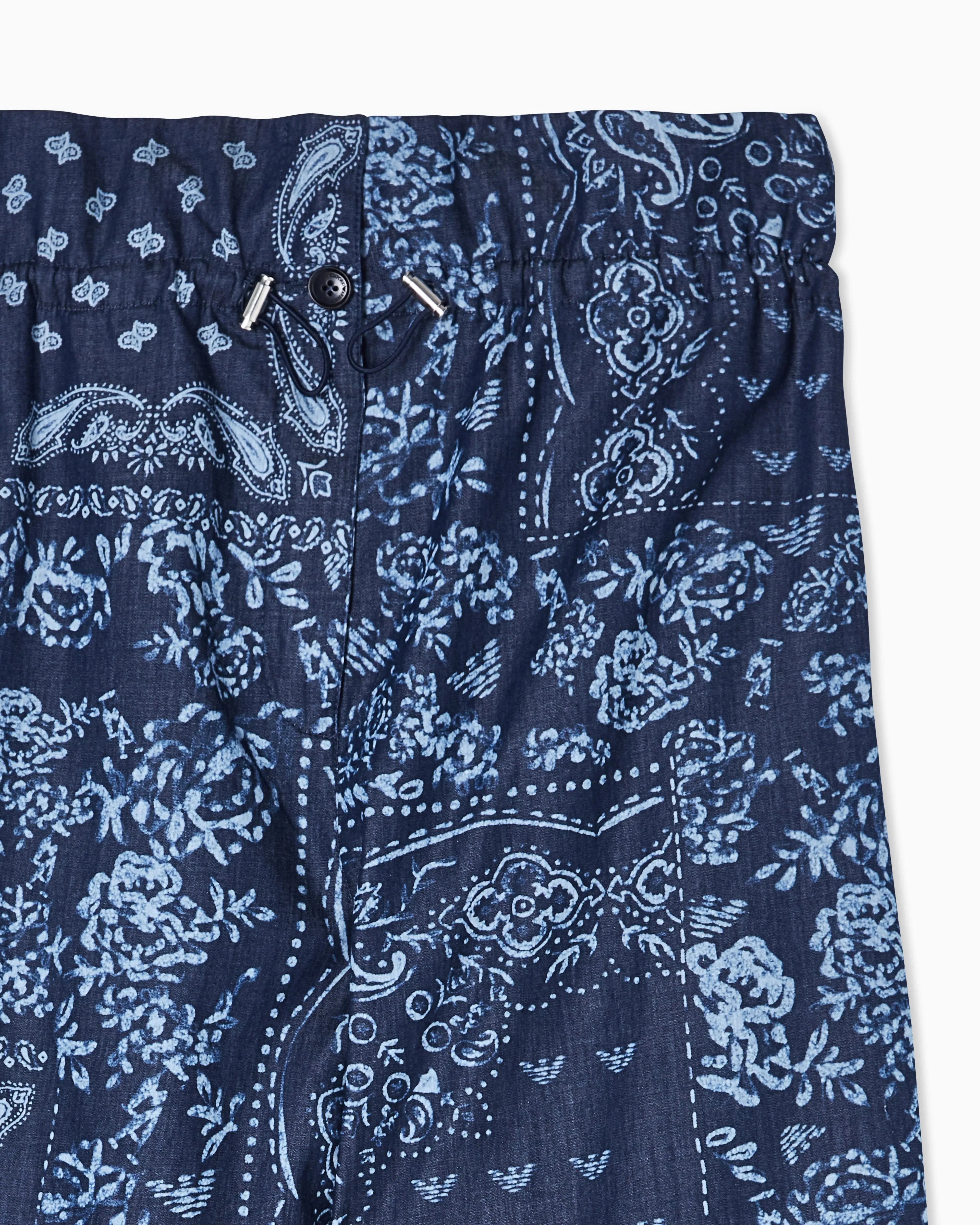Emporio Armani Chambray trousers with all-over print