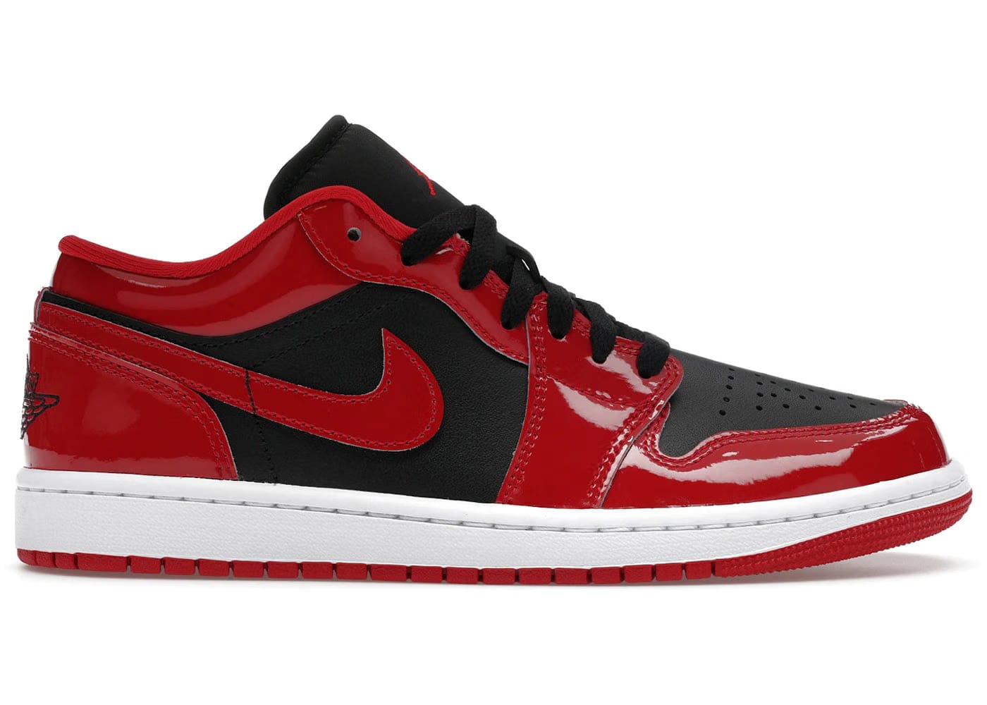 Air Jordan 1 Low Patent Varsity Red Black