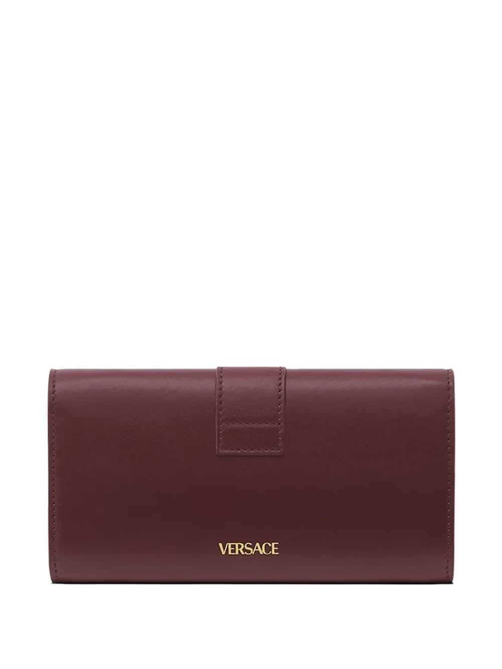 logo-detail leather clutch