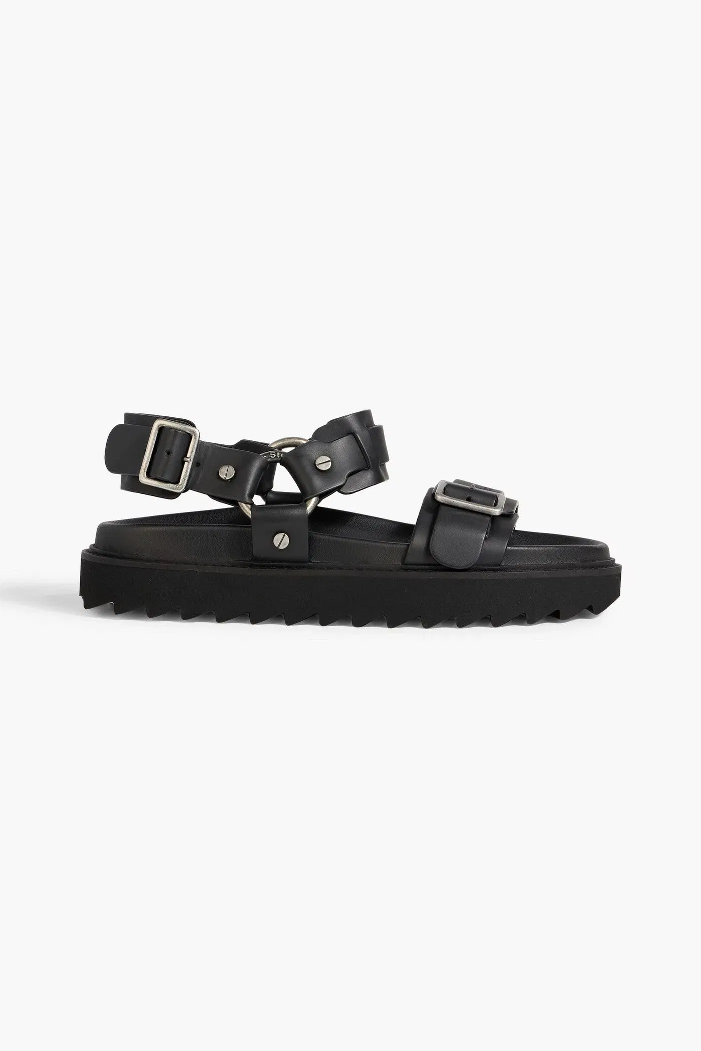 Acne Studios Buckled Leather Sandals Black Women's