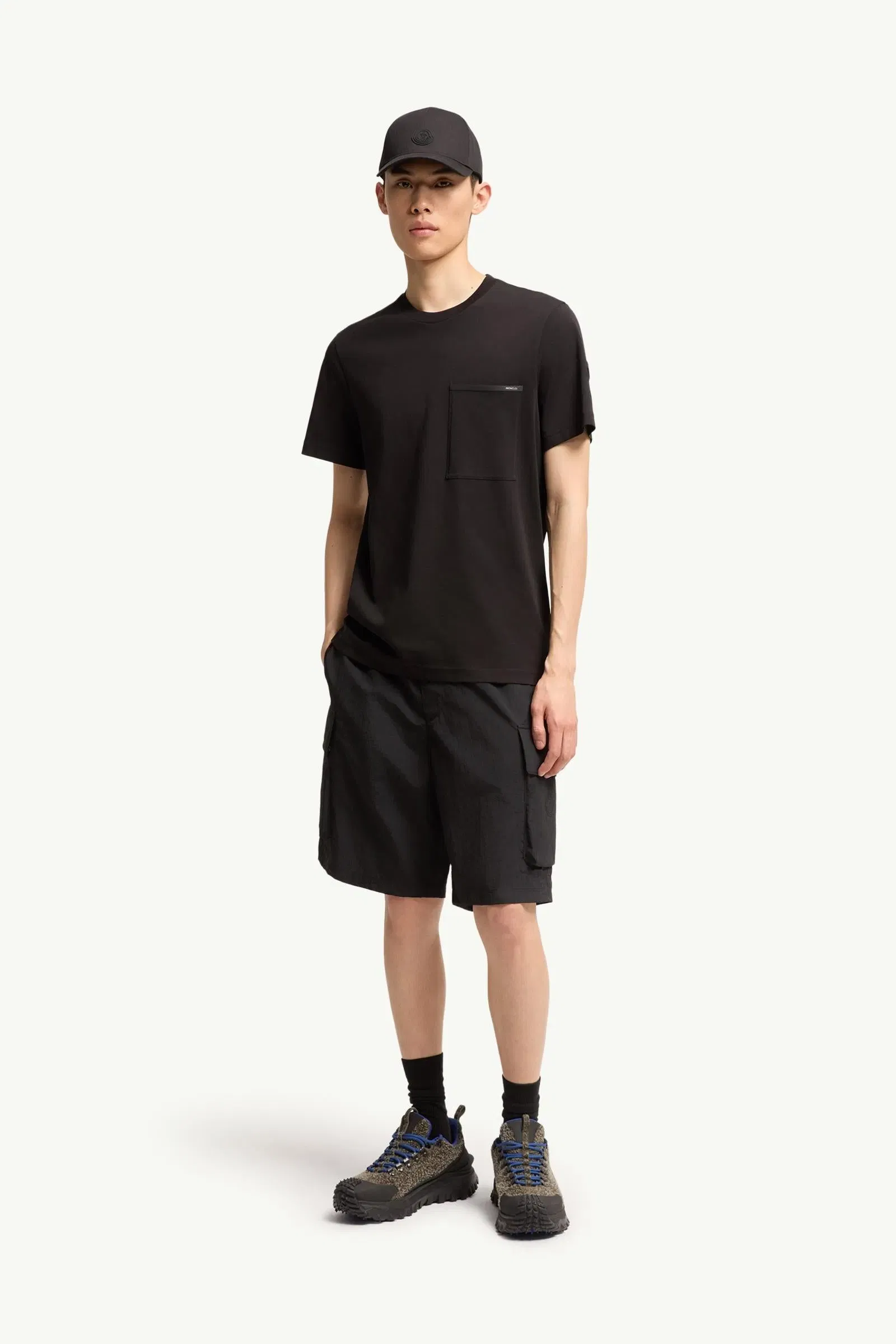 Moncler Cotton Jersey T-Shirt With Chest Pocket Black Black