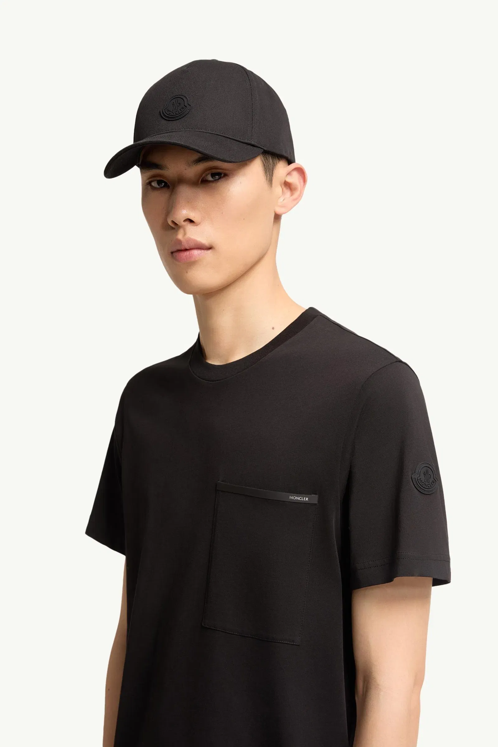 Moncler Cotton Jersey T-Shirt With Chest Pocket Black Black