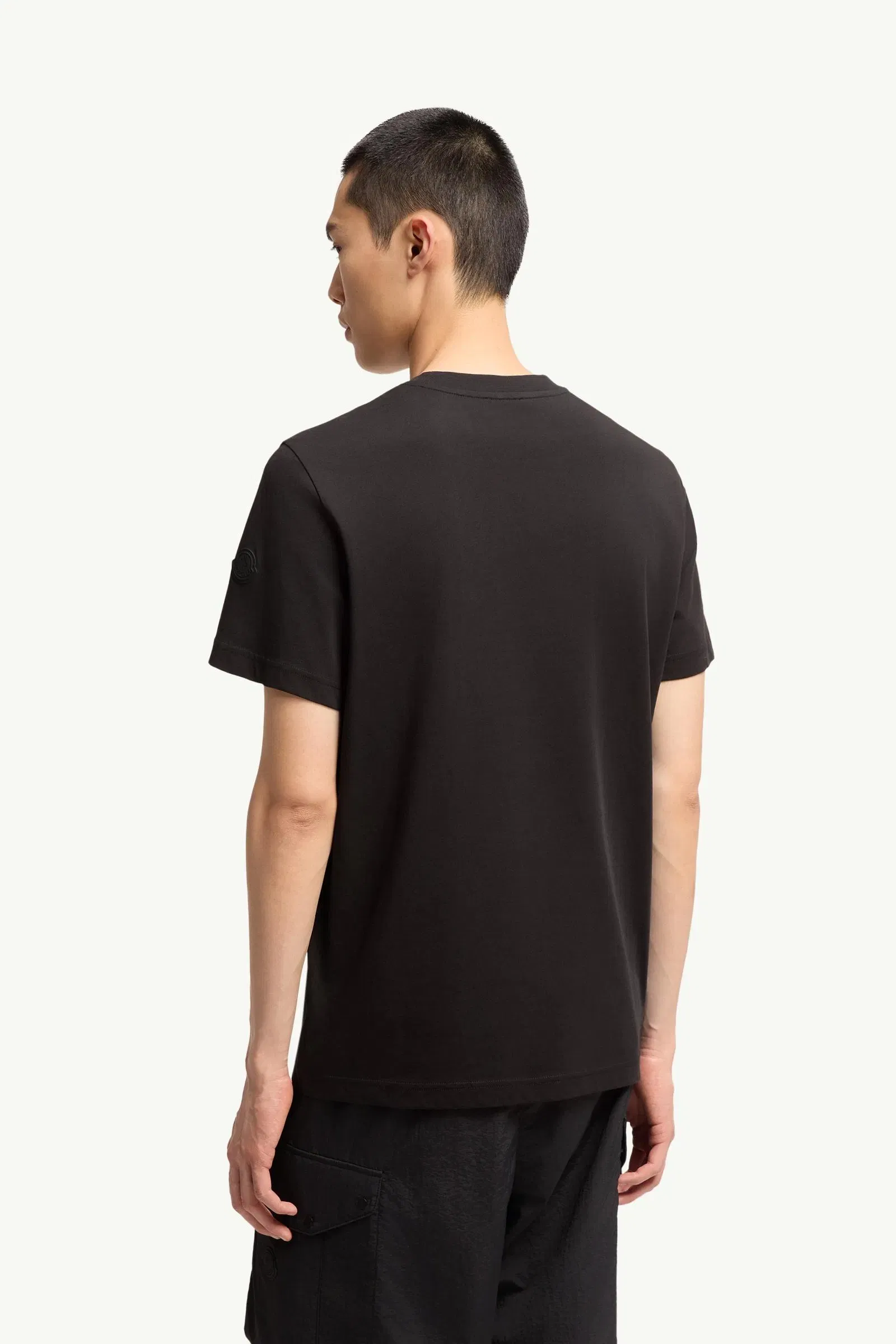 Moncler Cotton Jersey T-Shirt With Chest Pocket Black Black