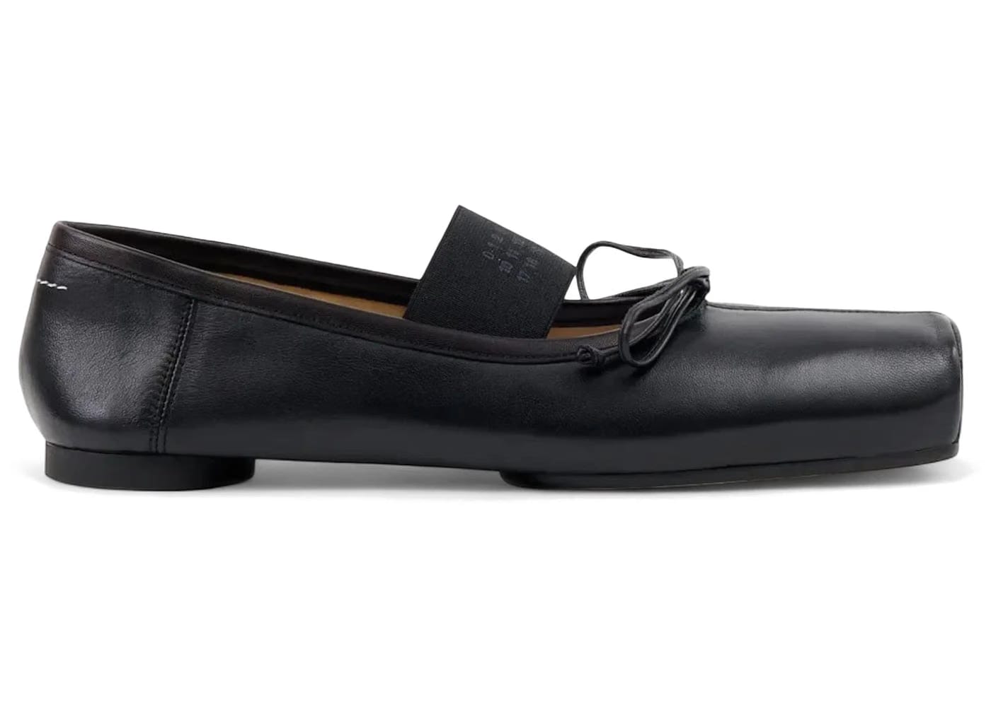 Maison Margiela Mm6 Anatomic Ballerinas Black Leather Womens
