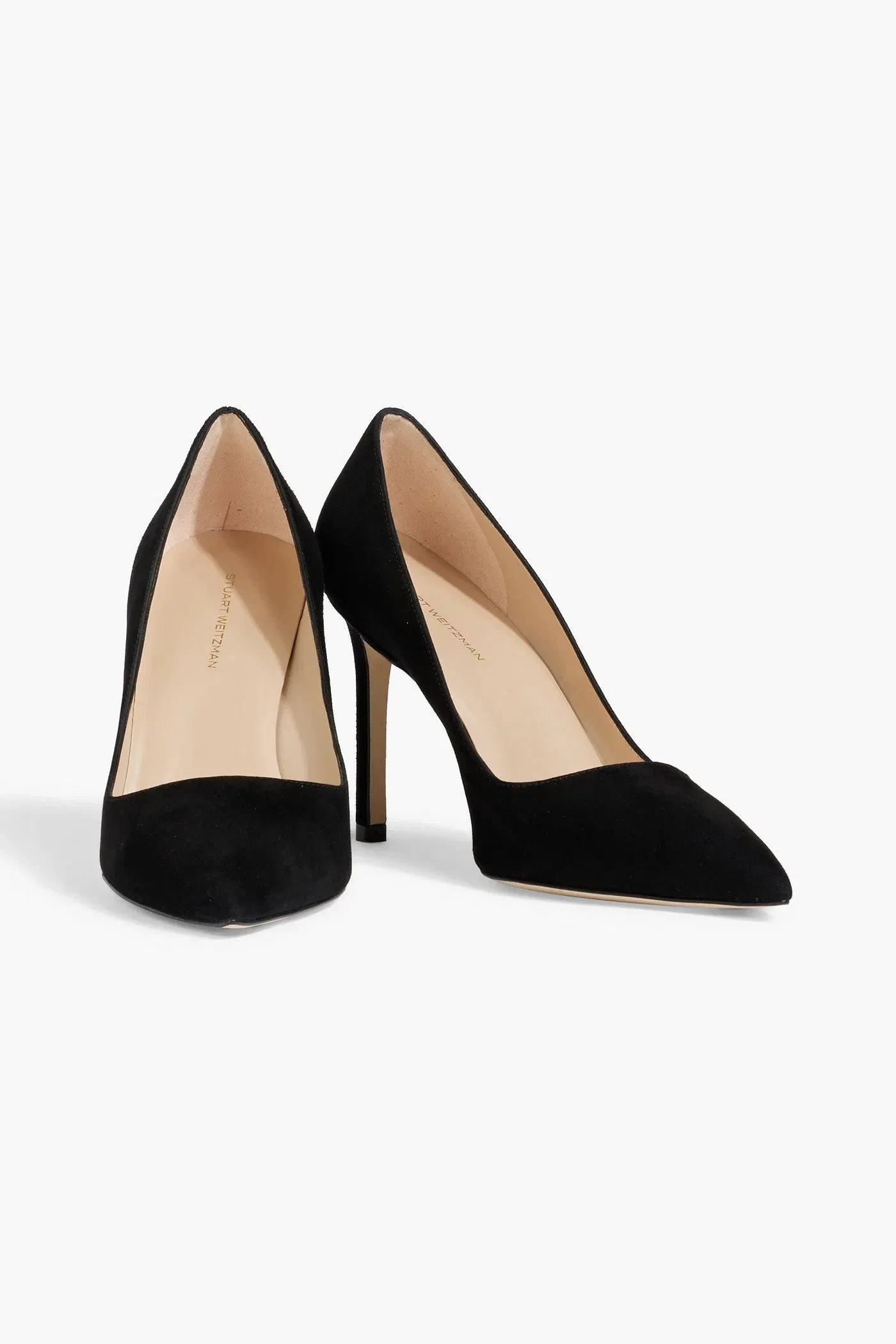 Stuart Weitzman Leigh 95 Suede Pumps Black Women's