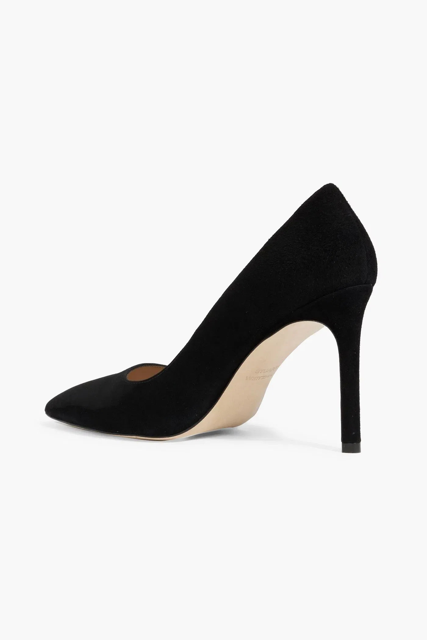 Stuart Weitzman Leigh 95 Suede Pumps Black Women's
