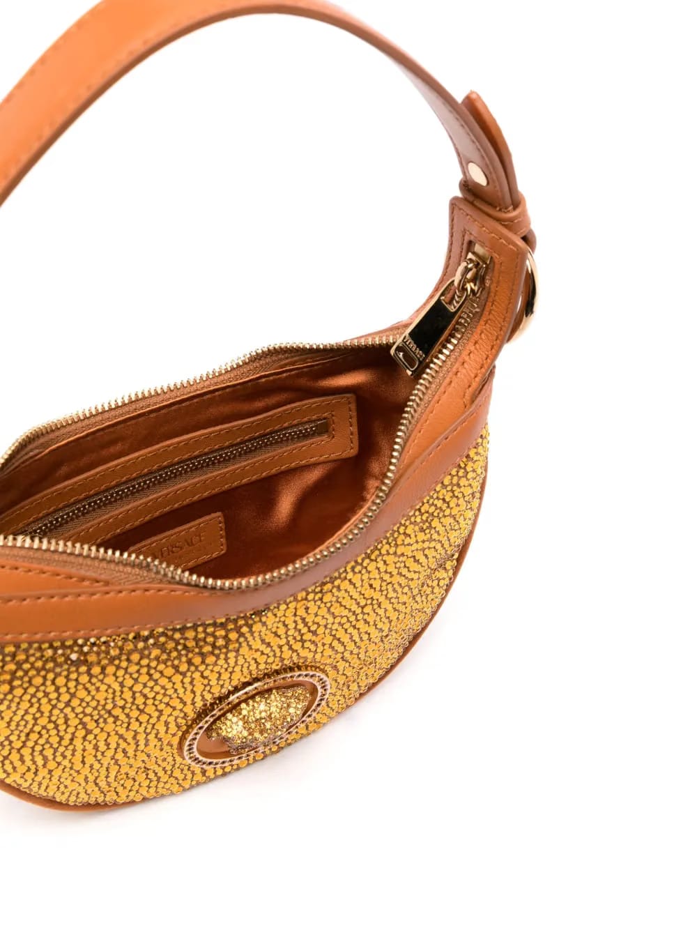 Repeat crystal-embellished shoulder bag
