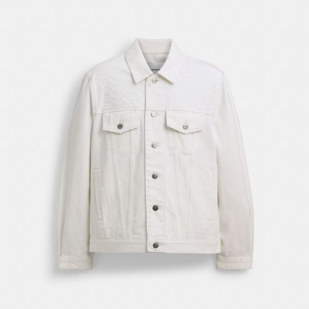 Coach Trucker Jacket White