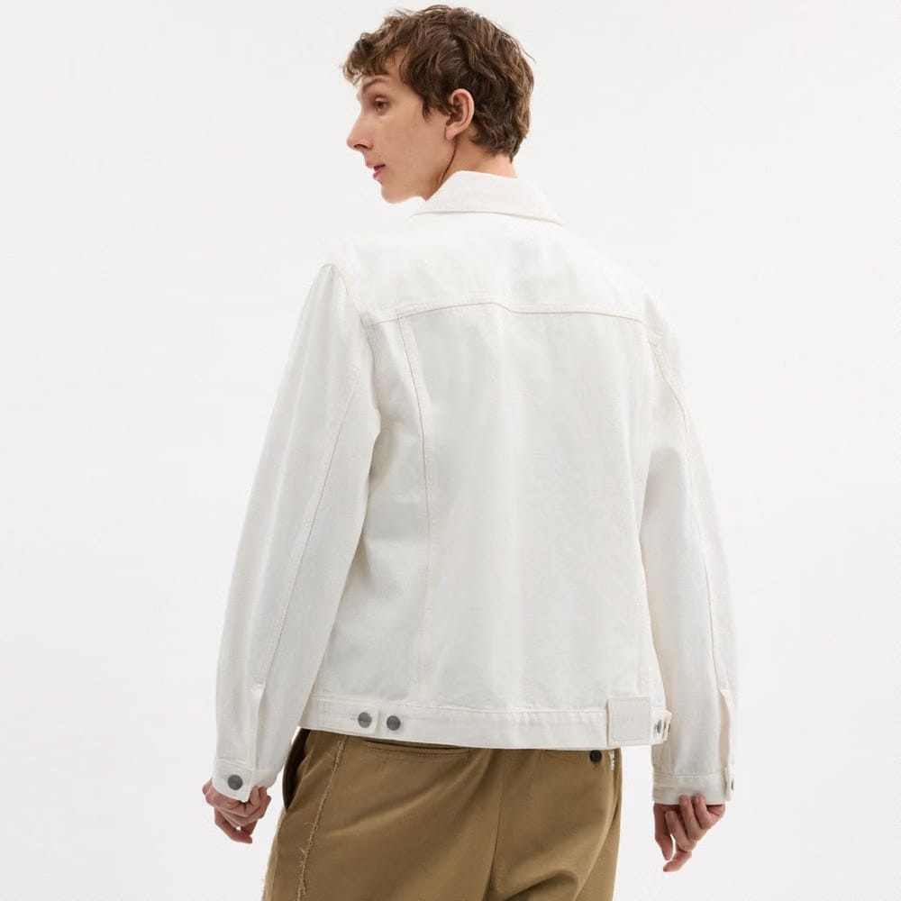 Coach Trucker Jacket White