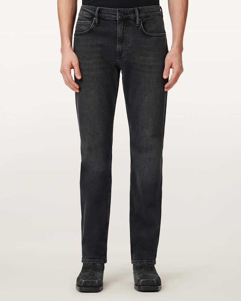 AllSaints Sid Comfort Denim Skinny Jeans Washed Black