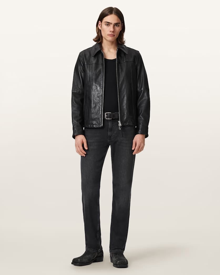 AllSaints Sid Comfort Denim Skinny Jeans Washed Black