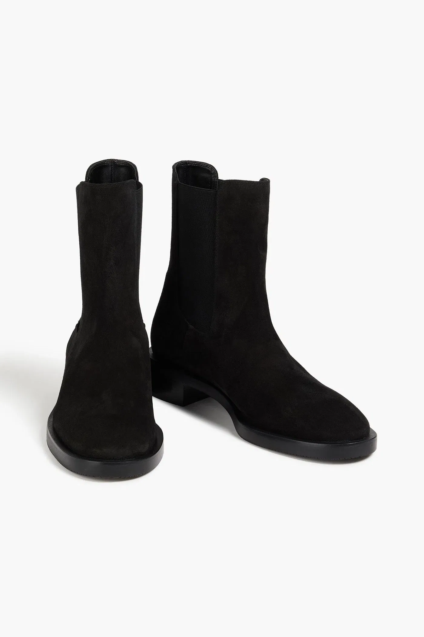 Stuart Weitzman Lenora Suede Chelsea Boots Black Women's