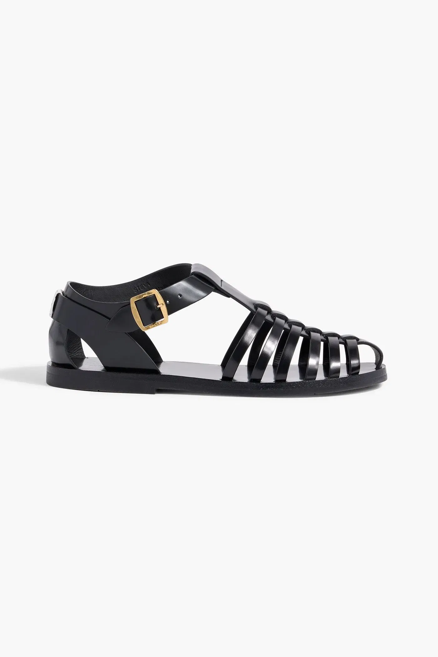 Bally Steva Leather Sandals Black Women's