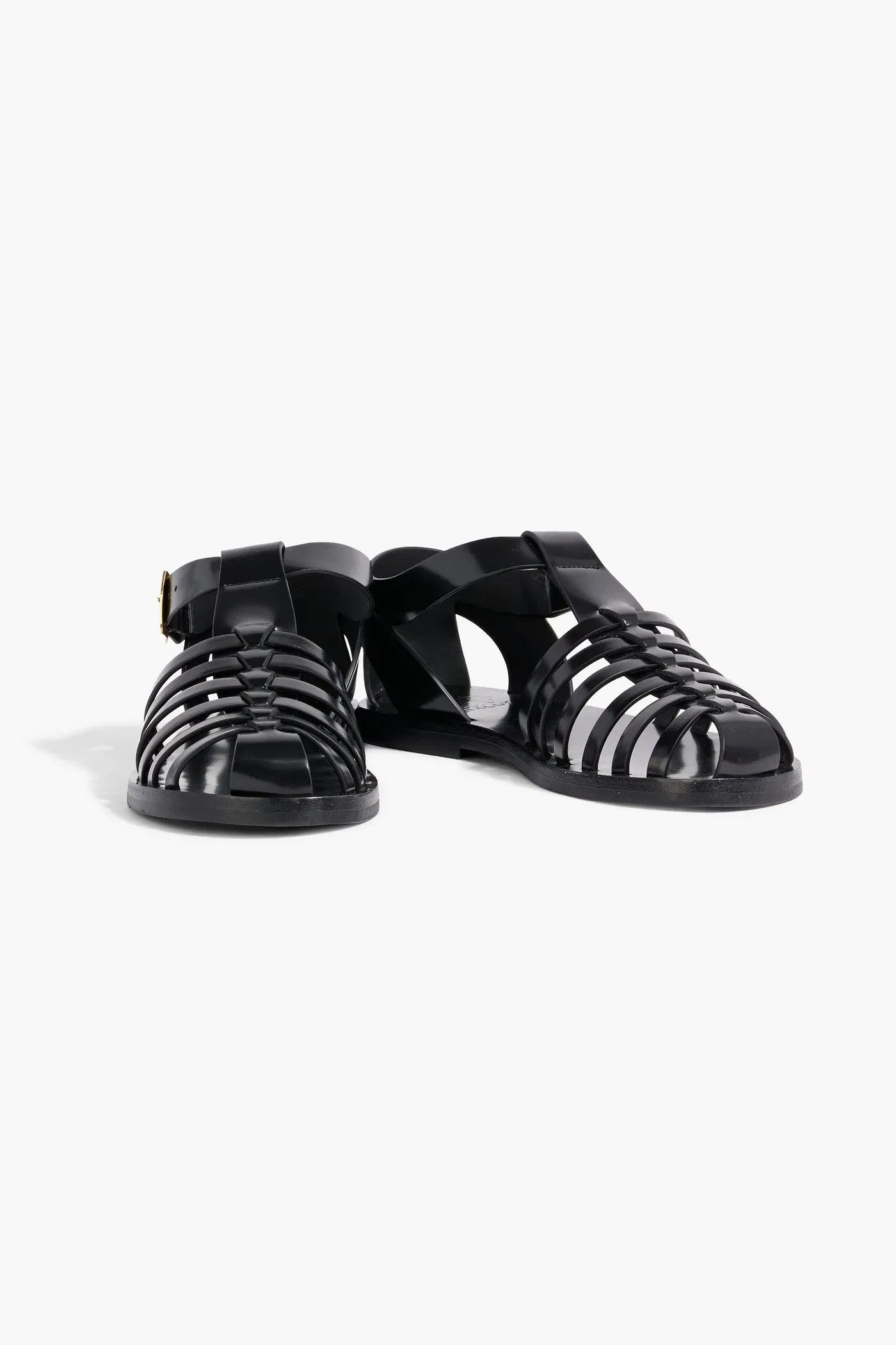 Bally Steva Leather Sandals Black Women's