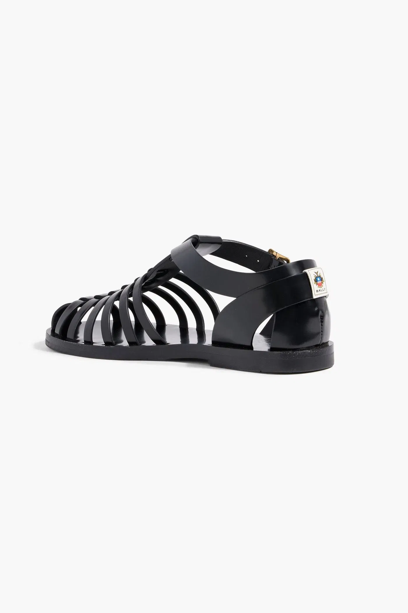Bally Steva Leather Sandals Black Women's