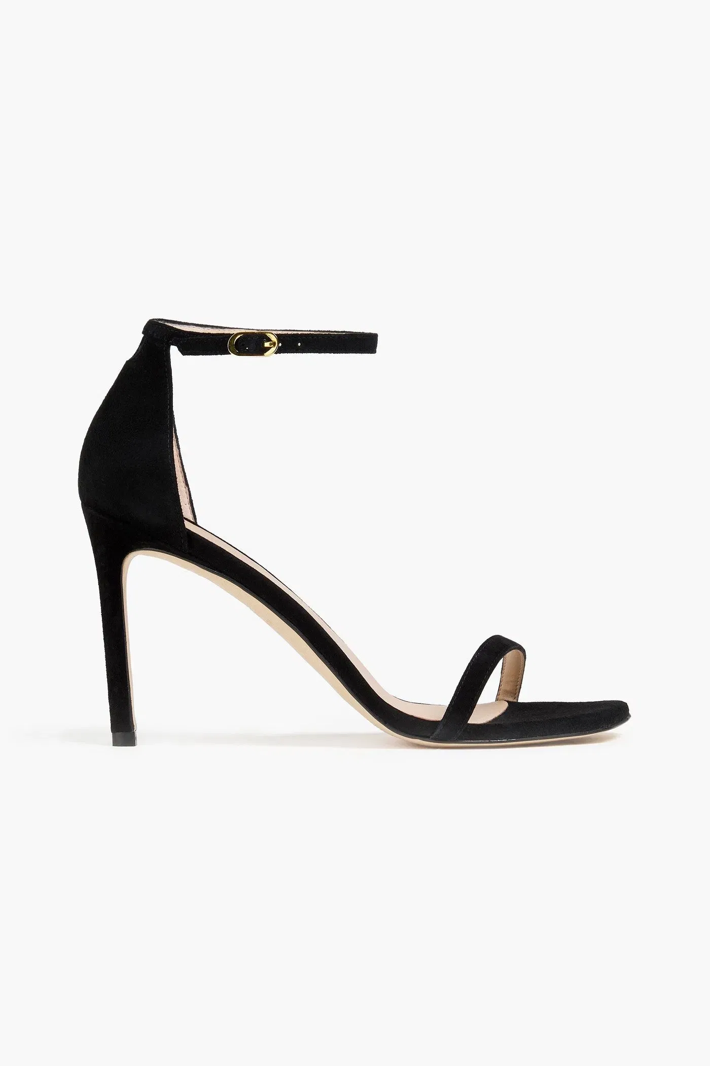 Stuart Weitzman Amelina 95 Suede Sandals Black Women's