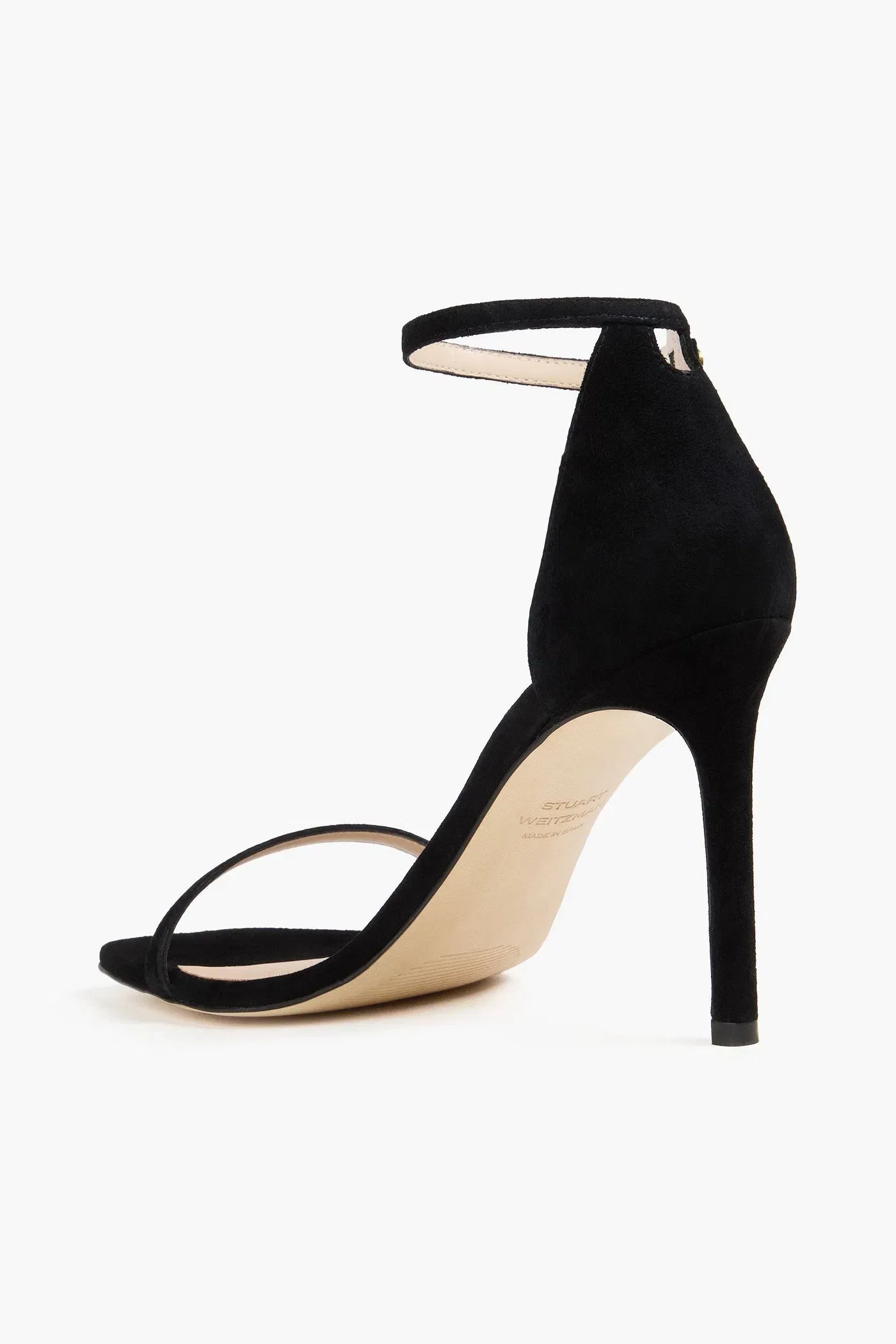 Stuart Weitzman Amelina 95 Suede Sandals Black Women's